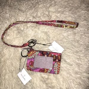 VERA BRADLEY LANYARD & ZIP ID CASE